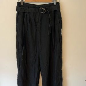 Marks and Spencer black linen pants size UK 14 Long